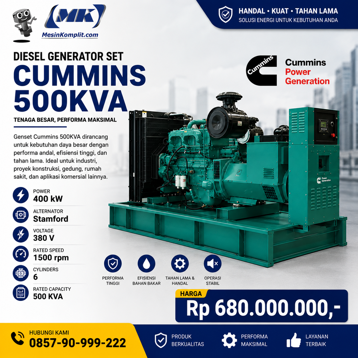 Genset Cummins Stamf...